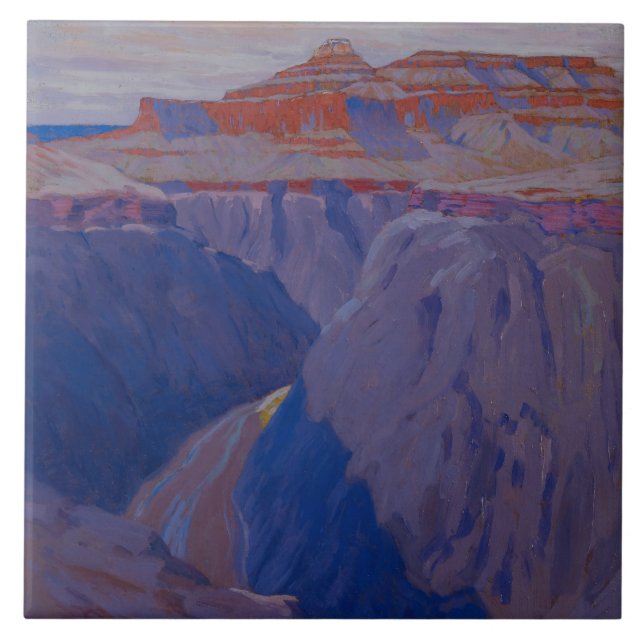Jagaren, c.1911-13 (olja på kanfas) kakelplatta (Framsidan)