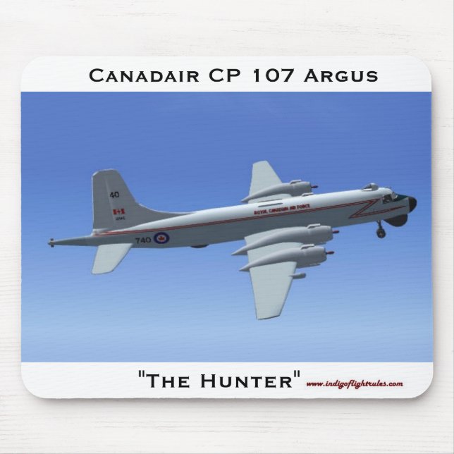 Jägaren, den Canadair CP 107 Argus musen vadderar Musmatta (Framsidan)