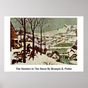 Jägarna i Snö av Bruegel A. Pieter Poster