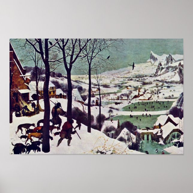 Jägarna i Snö, av Bruegel D. Ä. Pieter Poster (Framsidan)