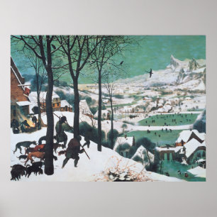 Jägarna i snö av Pieter Bruegel Poster