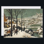 Jägarna i snön (av Pieter Bruegel den äldre) Kort<br><div class="desc">Denna design har en oljemålning på trä av 1500-talskonstnären Pieter Bruegel den äldre (1525/1530–1569), som var en av de mest betydelsefulla konstnärerna under den nederländska och flamländska renässanskonsten. Den visar en scen från vintersäsongen där tre jägare kan ses återvända från en expedition åtföljda av sina hundar. Jägarna har inte varit...</div>