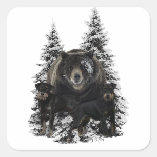 Jagdaboer Tapestry Poster Akrylic Print Triptych Fyrkantigt Klistermärke