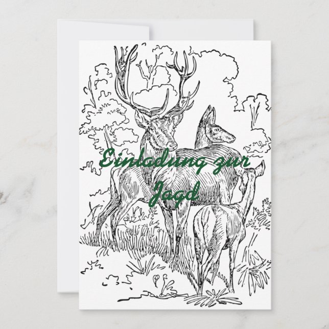 Jagdeinladung 1 inbjudningar (Framsida)