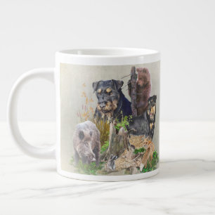Jagdskräcker Apache mot Renbrad. Sticker Coffee Mu Jumbo Mugg