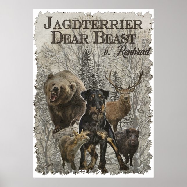 Jagdskräcker, Bäste Beast mot Renbrad Paperweight  Poster (Framsidan)
