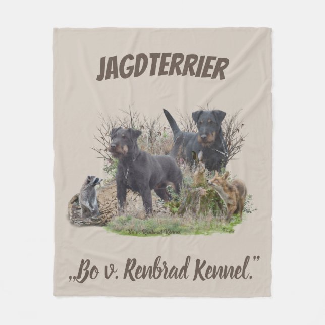 Jagdskräcker, Bo mot Renbrad Kennel.''Sticker Pape Fleecefilt (Framsidan)
