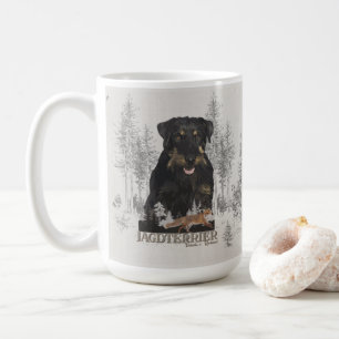 Jagdskräcker Dakota mot Renbrad Faux Kanvastryck A Kaffemugg