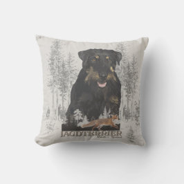 Jagdskräcker Dakota mot Renbrad Faux Kanvastryck A Kudde