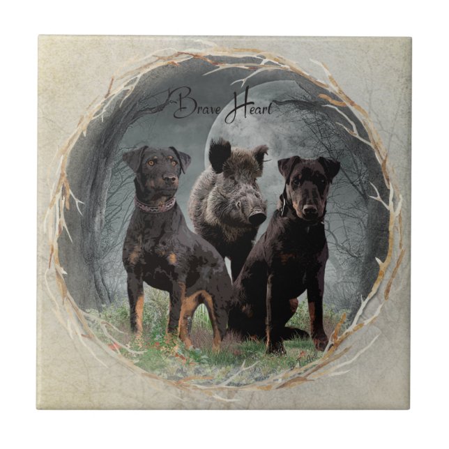 Jagdskräcker, modig hjärtbandindustri poster akryl kakelplatta (Framsidan)