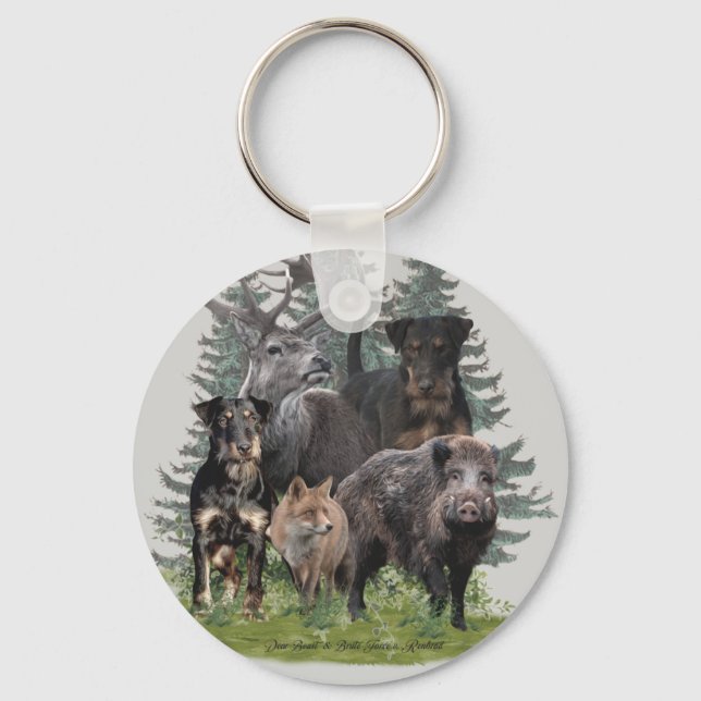 Jagdskräcker Sticker Button Nyckelring (Framsida)