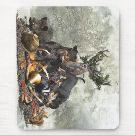 Jagdskräcker, tyska jaktterrier musmatta