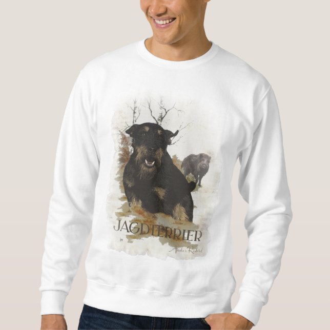 Jagdterrier T-shirt Lång Ärmad Tröja (Framsida)