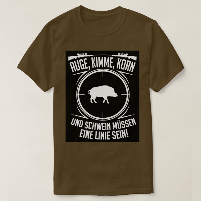 jager augen kimme korn und schwein t shirt (Design framsida)