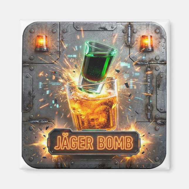 Jäger Bomb Energifall Magnet (Framsidan)