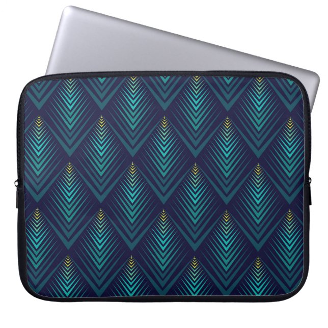 Jagged Kant: Dynamic Mönster Play Laptop Fodral (Framsidan)