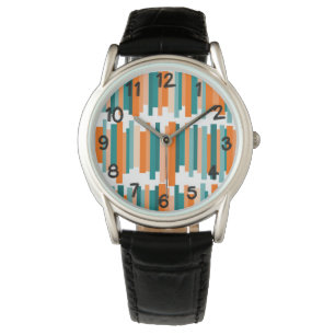 Jagged Linjer - Teal and Orange Armbandsur