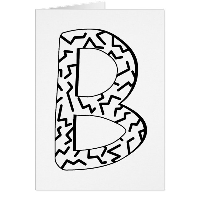 Jagged Mönster B Hälsningskort (Framsidan)