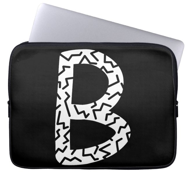 Jagged Mönster B Laptop Sleeve (Framsidan)