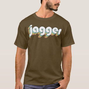 Jagger Retro Regbow Typography Faded Stil T Shirt