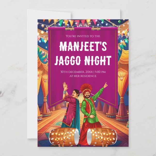 Jaggo-kort Jaggo-inbjudningar, Jago-inbjudan Inbjudningar (Framsida)