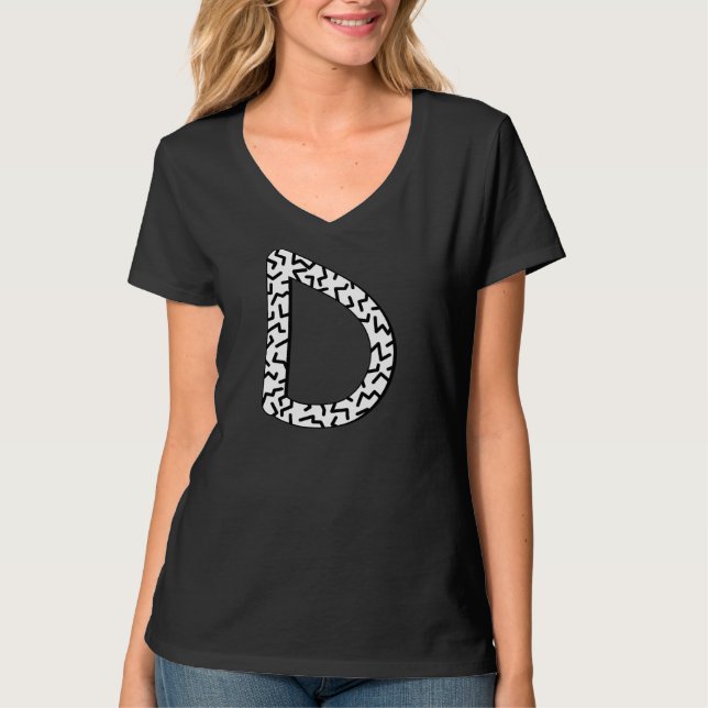 Jaggy alphabet D Tee (Framsida)