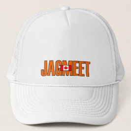 Jagmeet Orange fet text Canadian Flagga Färg Keps