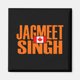 Jagmeet Singh Orange Block Text Canadian Flagga Magnet