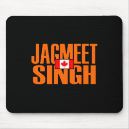 Jagmeet Singh Orange Block Text Canadian Flagga Musmatta