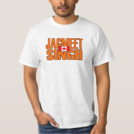 Jagmeet Singh Orange Block Text Canadian Flagga T Shirt