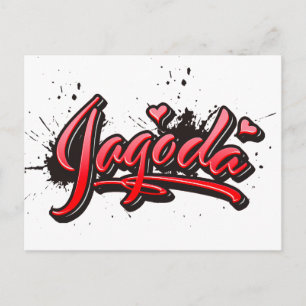 Jagoda Heart Stänk Graffiti Postkarte Vykort