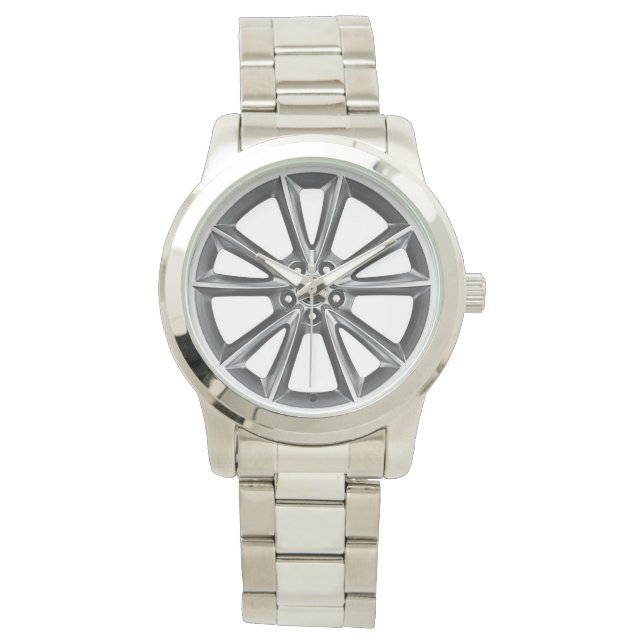 Jaguar Alloy Wheel Watch Inspired Design Armbandsur (Framsida)
