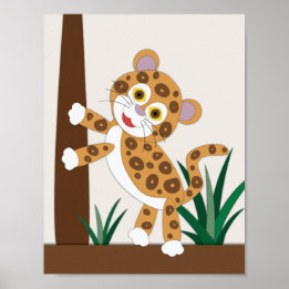 Jaguar Barnrums Konst Poster