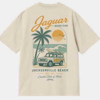 Jaguar Beach Club Jacksonville Florida RetrT-Shirt T Shirt