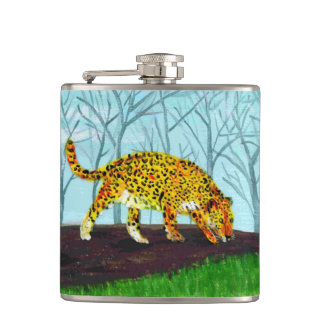 Jaguar Big Cat Vild Animal Art Art Fickplunta