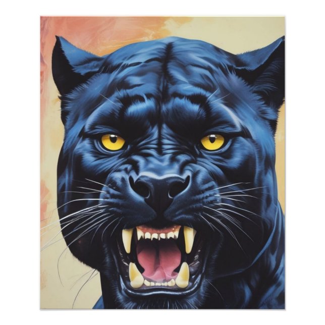 Jaguar - Black Panther Fototryck (Framsidan)