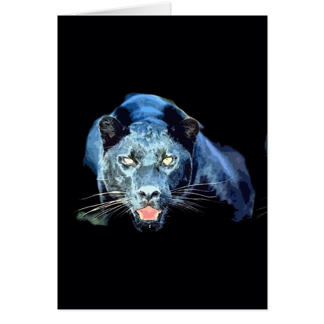 Jaguar - Black Panther Hälsningskort (Framsidan)