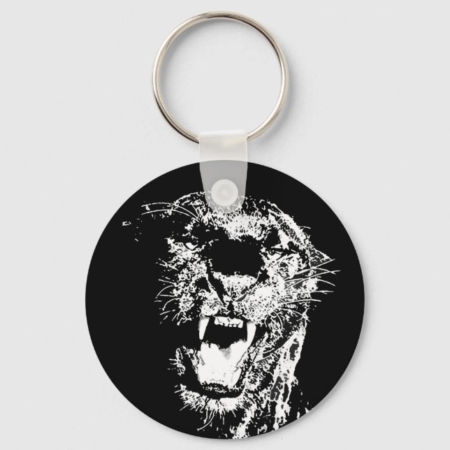 Jaguar - Black Panther Nyckelring (Framsida)