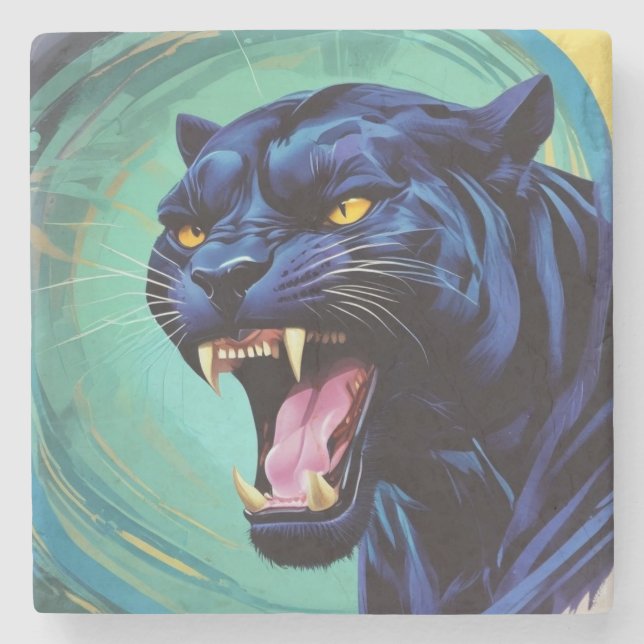 Jaguar - Black Panther Stenunderlägg (Framsidan)