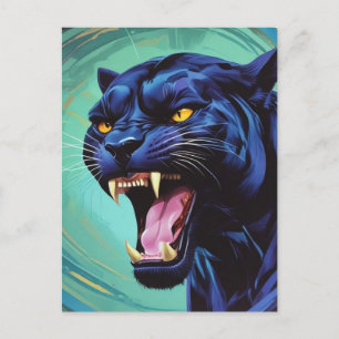 Jaguar - Black Panther Vykort