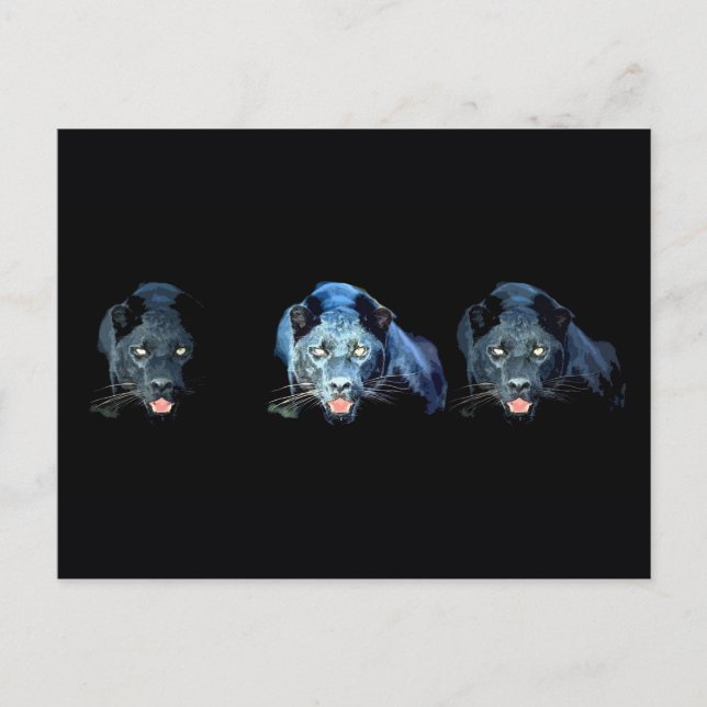 Jaguar - Black Panther Vykort (Framsida)