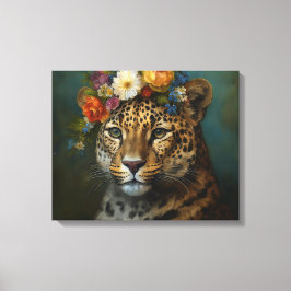 Jaguar blommor canvastryck
