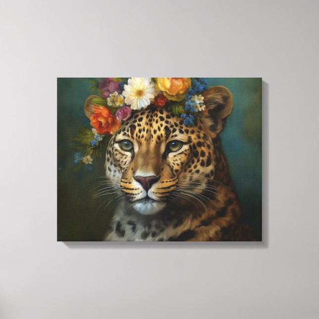 Jaguar blommor canvastryck (Framsida)