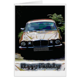 Jaguar car Birthday kort