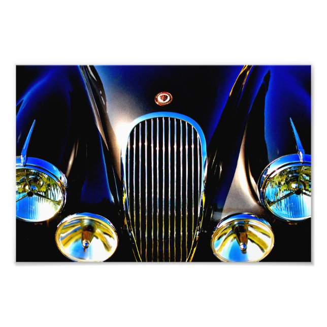 Jaguar Classic Motor Car Fototryck (Framsidan)