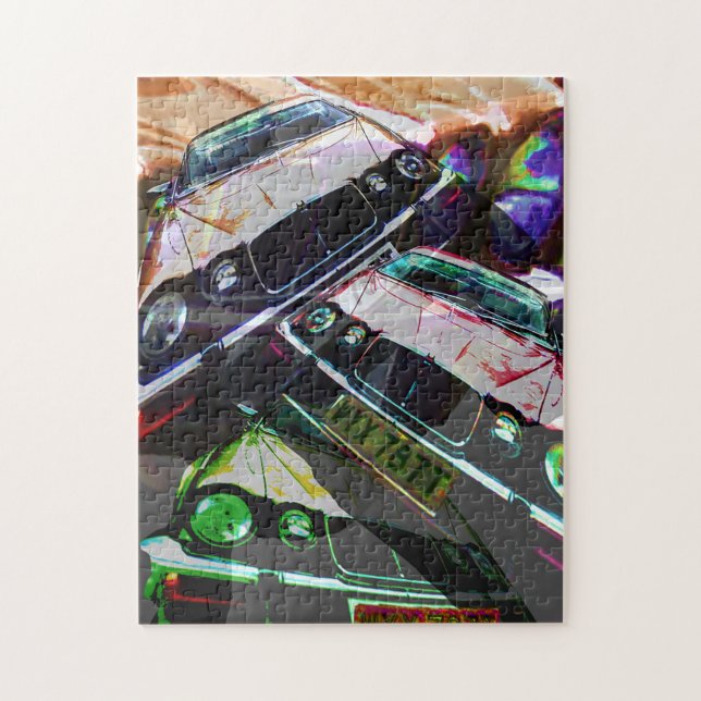 Jaguar collage Puzzle Pussel (Vertikal)