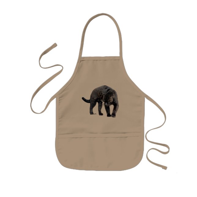 Jaguar Diablo children khaki chef apron Barnförkläde (Framsidan)