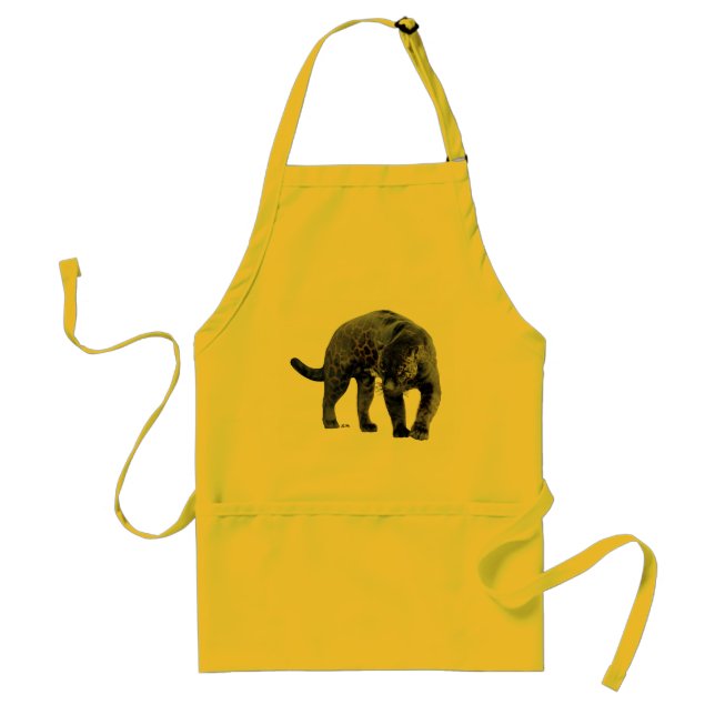 Jaguar Diablo gult chef apron Förkläde (Framsidan)