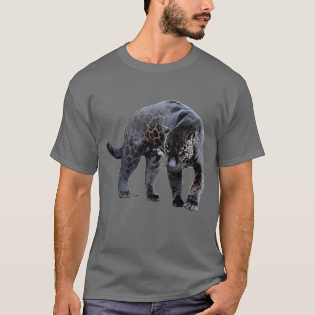 Jaguar Diablo manar grått T-shirt (Framsida)