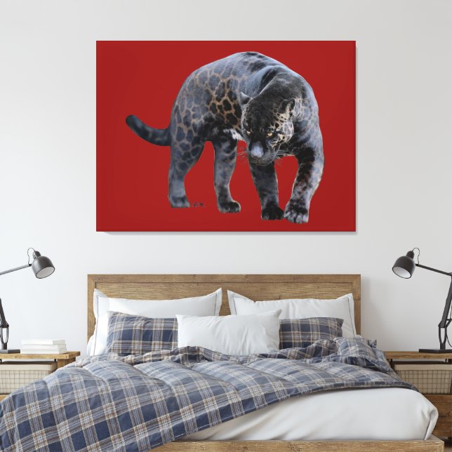 Jaguar Diablo red kanvastryck (Insitu (sovrum))